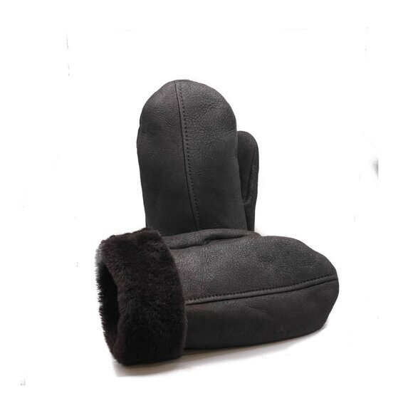 Lukkiu Other - Shearling Sheepskin Leather Mittens – Unisex Winter Fur Mittens